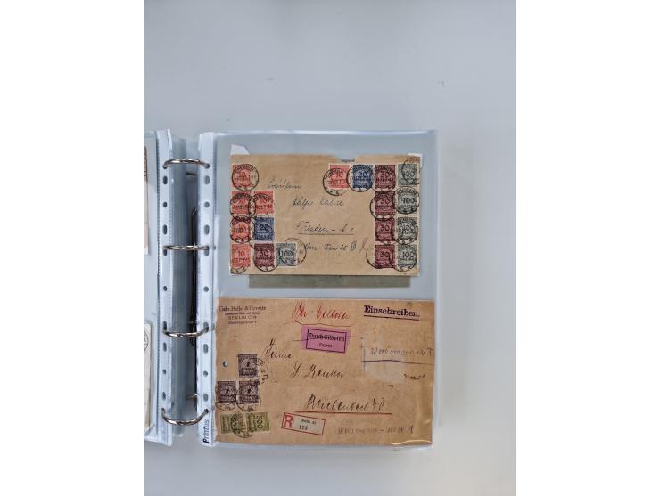 1920/23, umfangreiche Sammlung mit über 4600 Briefen, Karten und Ganzsachen. Dabei interessante Frankaturen, Blockeinheiten, 
