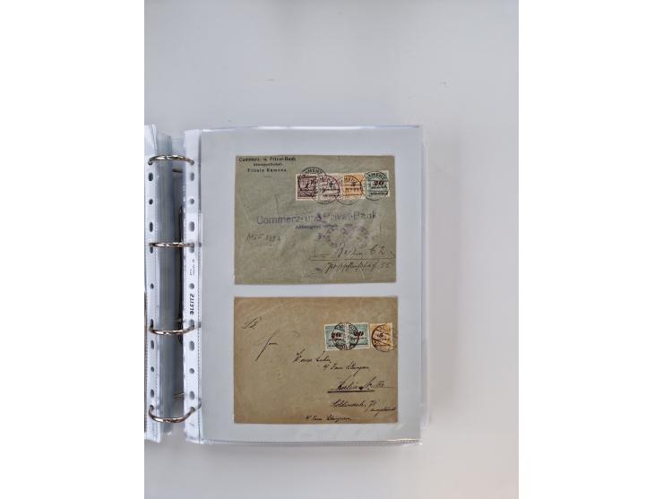 1920/23, umfangreiche Sammlung mit über 4600 Briefen, Karten und Ganzsachen. Dabei interessante Frankaturen, Blockeinheiten, 