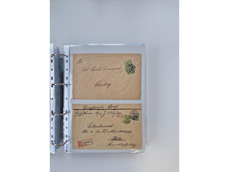 1920/23, umfangreiche Sammlung mit über 4600 Briefen, Karten und Ganzsachen. Dabei interessante Frankaturen, Blockeinheiten, 