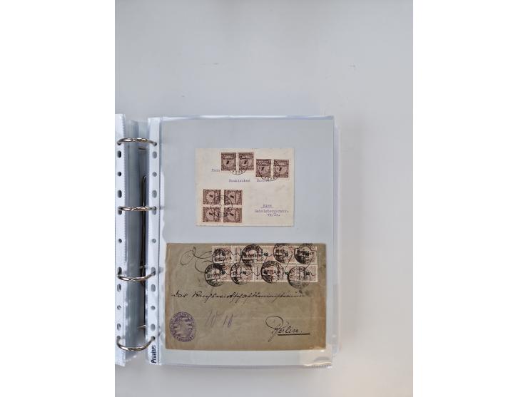 1920/23, umfangreiche Sammlung mit über 4600 Briefen, Karten und Ganzsachen. Dabei interessante Frankaturen, Blockeinheiten, 