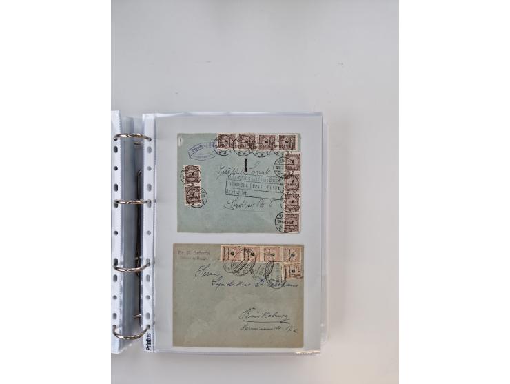 1920/23, umfangreiche Sammlung mit über 4600 Briefen, Karten und Ganzsachen. Dabei interessante Frankaturen, Blockeinheiten, 