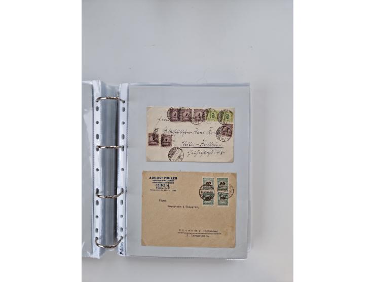 1920/23, umfangreiche Sammlung mit über 4600 Briefen, Karten und Ganzsachen. Dabei interessante Frankaturen, Blockeinheiten, 