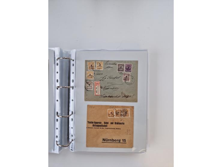 1920/23, umfangreiche Sammlung mit über 4600 Briefen, Karten und Ganzsachen. Dabei interessante Frankaturen, Blockeinheiten, 