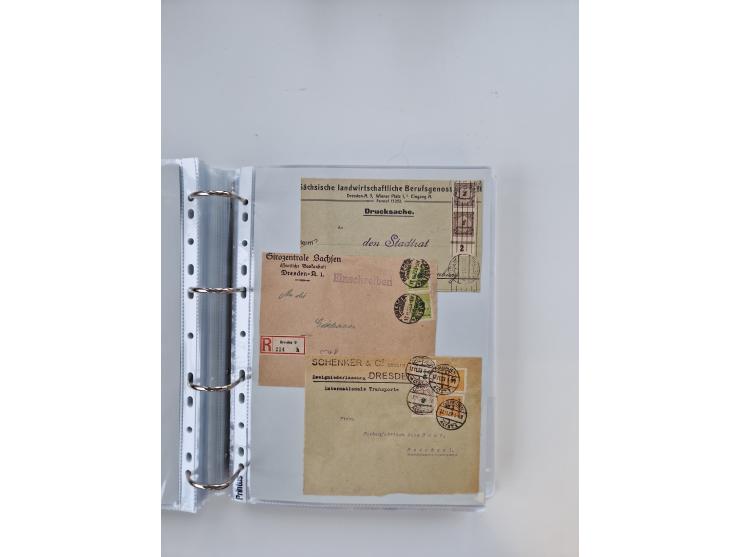 1920/23, umfangreiche Sammlung mit über 4600 Briefen, Karten und Ganzsachen. Dabei interessante Frankaturen, Blockeinheiten, 