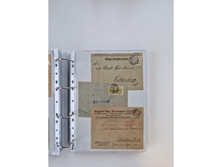 1920/23, umfangreiche Sammlung mit über 4600 Briefen, Karten und Ganzsachen. Dabei interessante Frankaturen, Blockeinheiten, 