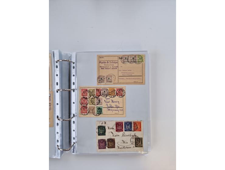 1920/23, umfangreiche Sammlung mit über 4600 Briefen, Karten und Ganzsachen. Dabei interessante Frankaturen, Blockeinheiten, 