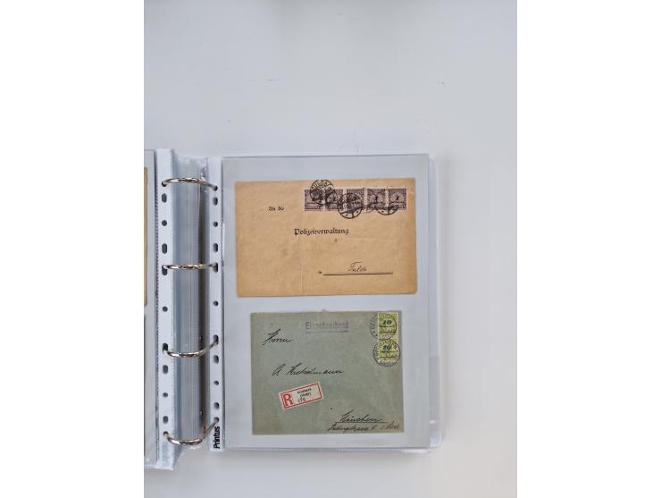 1920/23, umfangreiche Sammlung mit über 4600 Briefen, Karten und Ganzsachen. Dabei interessante Frankaturen, Blockeinheiten, 