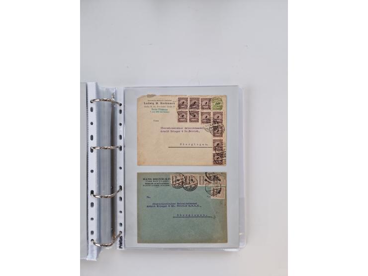1920/23, umfangreiche Sammlung mit über 4600 Briefen, Karten und Ganzsachen. Dabei interessante Frankaturen, Blockeinheiten, 