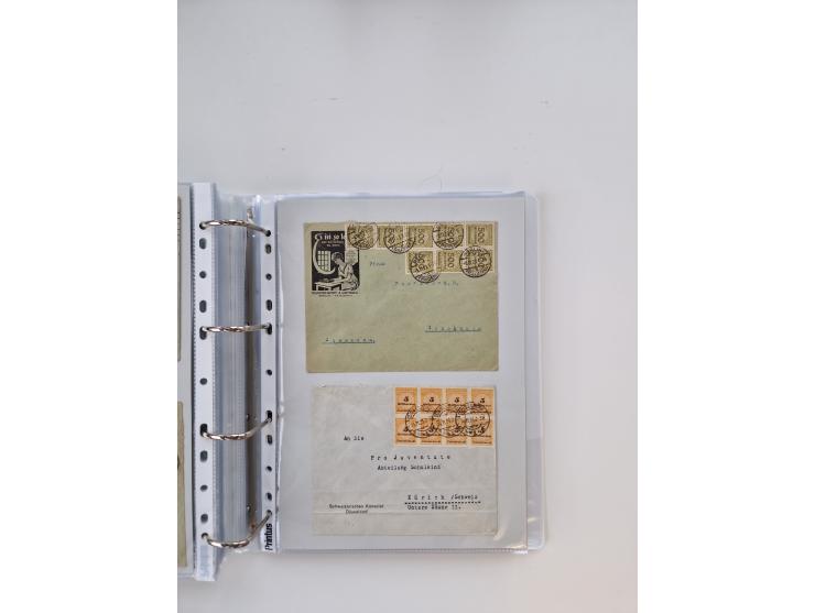 1920/23, umfangreiche Sammlung mit über 4600 Briefen, Karten und Ganzsachen. Dabei interessante Frankaturen, Blockeinheiten, 