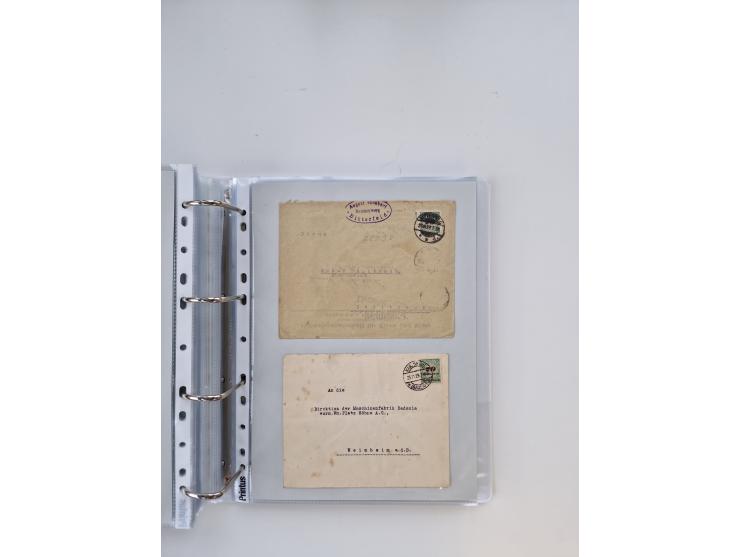 1920/23, umfangreiche Sammlung mit über 4600 Briefen, Karten und Ganzsachen. Dabei interessante Frankaturen, Blockeinheiten, 