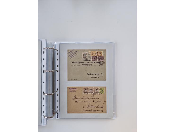 1920/23, umfangreiche Sammlung mit über 4600 Briefen, Karten und Ganzsachen. Dabei interessante Frankaturen, Blockeinheiten, 