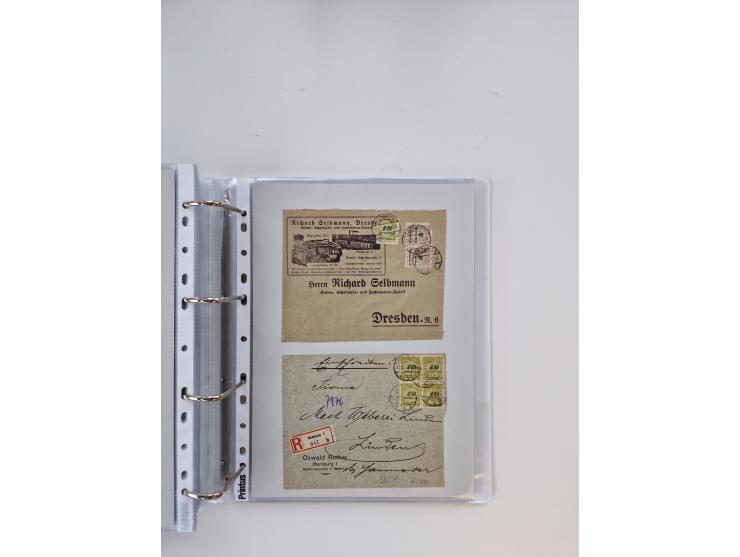 1920/23, umfangreiche Sammlung mit über 4600 Briefen, Karten und Ganzsachen. Dabei interessante Frankaturen, Blockeinheiten, 