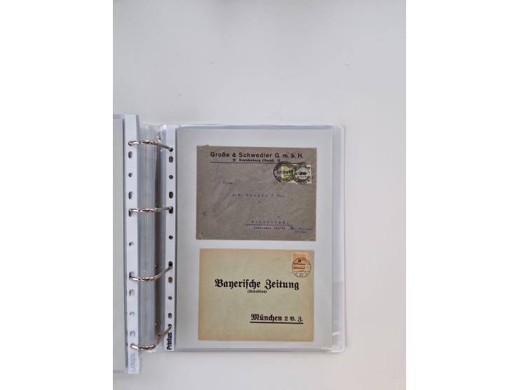 1920/23, umfangreiche Sammlung mit über 4600 Briefen, Karten und Ganzsachen. Dabei interessante Frankaturen, Blockeinheiten, 