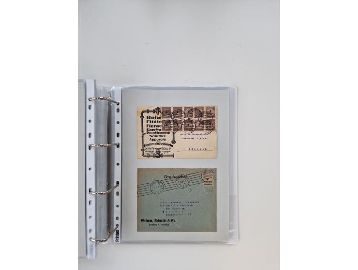 1920/23, umfangreiche Sammlung mit über 4600 Briefen, Karten und Ganzsachen. Dabei interessante Frankaturen, Blockeinheiten, 