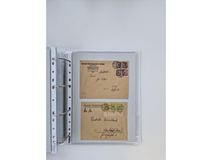 1920/23, umfangreiche Sammlung mit über 4600 Briefen, Karten und Ganzsachen. Dabei interessante Frankaturen, Blockeinheiten, 