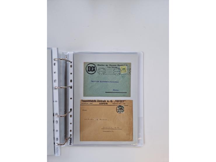 1920/23, umfangreiche Sammlung mit über 4600 Briefen, Karten und Ganzsachen. Dabei interessante Frankaturen, Blockeinheiten, 