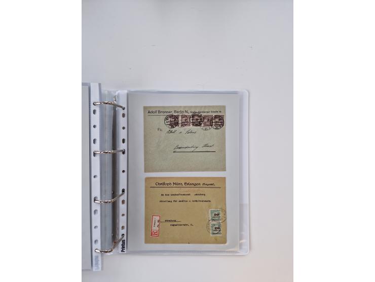 1920/23, umfangreiche Sammlung mit über 4600 Briefen, Karten und Ganzsachen. Dabei interessante Frankaturen, Blockeinheiten, 