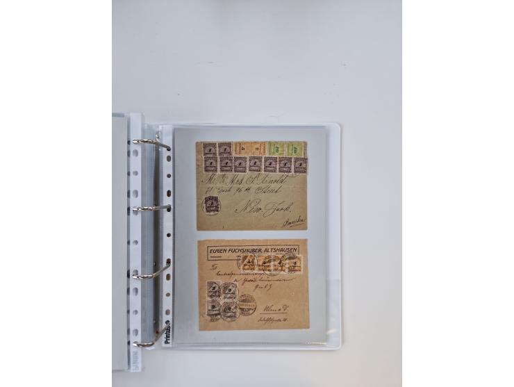 1920/23, umfangreiche Sammlung mit über 4600 Briefen, Karten und Ganzsachen. Dabei interessante Frankaturen, Blockeinheiten, 