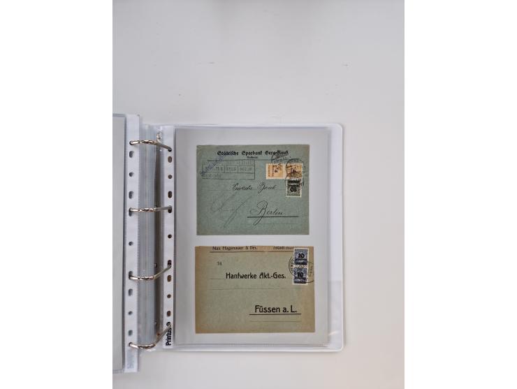 1920/23, umfangreiche Sammlung mit über 4600 Briefen, Karten und Ganzsachen. Dabei interessante Frankaturen, Blockeinheiten, 