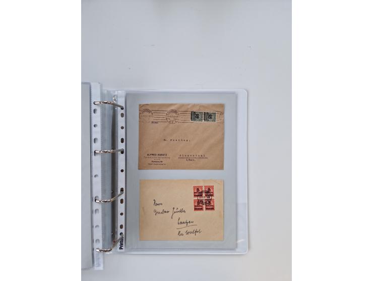 1920/23, umfangreiche Sammlung mit über 4600 Briefen, Karten und Ganzsachen. Dabei interessante Frankaturen, Blockeinheiten, 