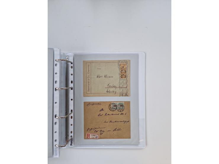 1920/23, umfangreiche Sammlung mit über 4600 Briefen, Karten und Ganzsachen. Dabei interessante Frankaturen, Blockeinheiten, 