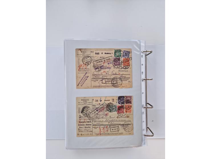 1920/23, umfangreiche Sammlung mit über 4600 Briefen, Karten und Ganzsachen. Dabei interessante Frankaturen, Blockeinheiten, 