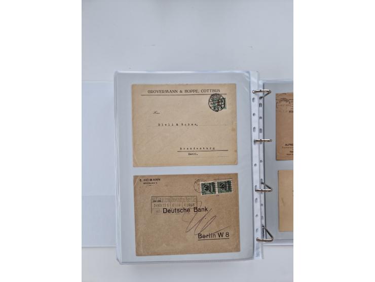 1920/23, umfangreiche Sammlung mit über 4600 Briefen, Karten und Ganzsachen. Dabei interessante Frankaturen, Blockeinheiten, 