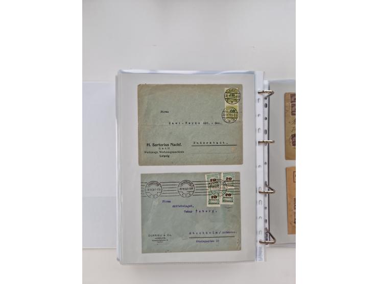 1920/23, umfangreiche Sammlung mit über 4600 Briefen, Karten und Ganzsachen. Dabei interessante Frankaturen, Blockeinheiten, 