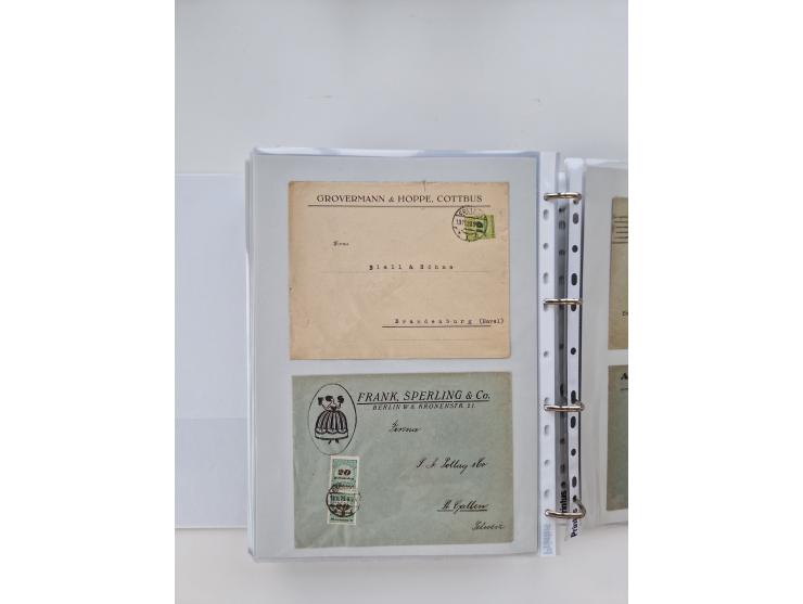 1920/23, umfangreiche Sammlung mit über 4600 Briefen, Karten und Ganzsachen. Dabei interessante Frankaturen, Blockeinheiten, 
