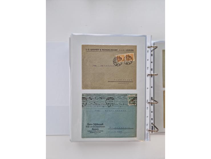 1920/23, umfangreiche Sammlung mit über 4600 Briefen, Karten und Ganzsachen. Dabei interessante Frankaturen, Blockeinheiten, 