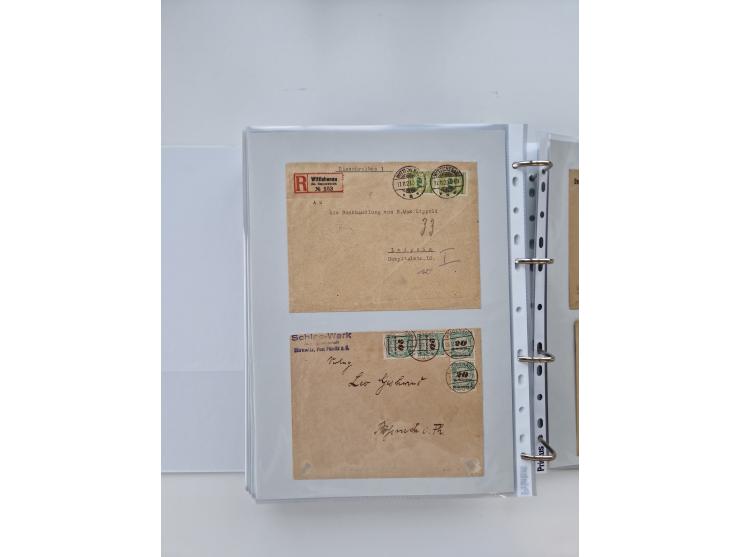 1920/23, umfangreiche Sammlung mit über 4600 Briefen, Karten und Ganzsachen. Dabei interessante Frankaturen, Blockeinheiten, 