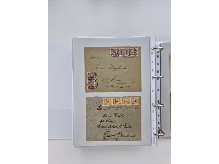 1920/23, umfangreiche Sammlung mit über 4600 Briefen, Karten und Ganzsachen. Dabei interessante Frankaturen, Blockeinheiten, 