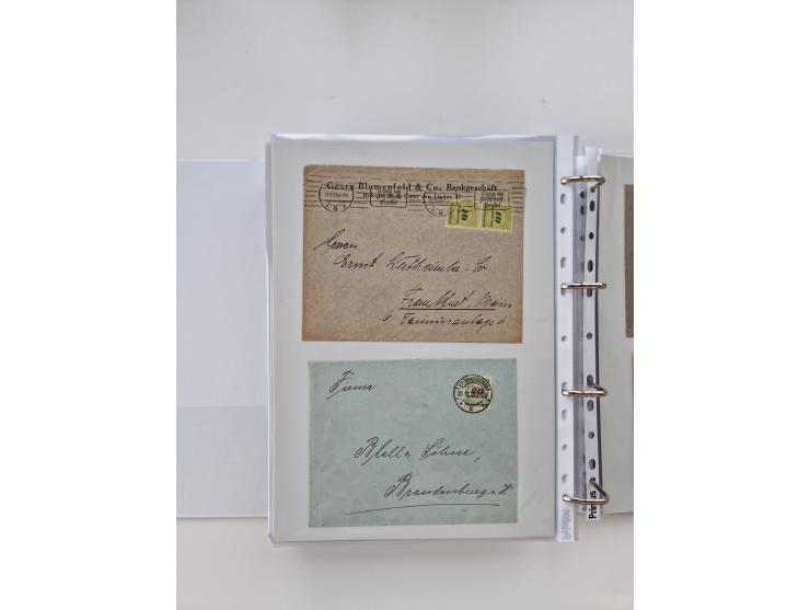 1920/23, umfangreiche Sammlung mit über 4600 Briefen, Karten und Ganzsachen. Dabei interessante Frankaturen, Blockeinheiten, 