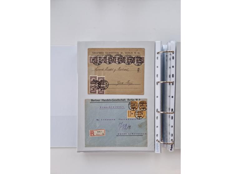 1920/23, umfangreiche Sammlung mit über 4600 Briefen, Karten und Ganzsachen. Dabei interessante Frankaturen, Blockeinheiten, 
