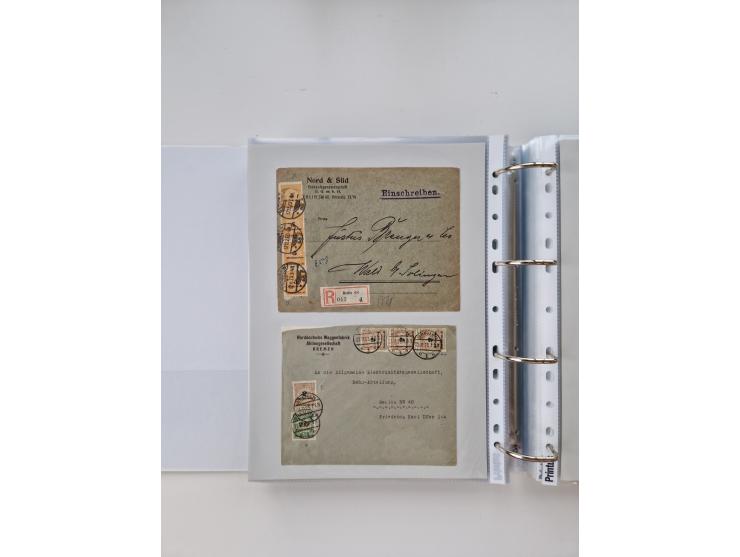 1920/23, umfangreiche Sammlung mit über 4600 Briefen, Karten und Ganzsachen. Dabei interessante Frankaturen, Blockeinheiten, 