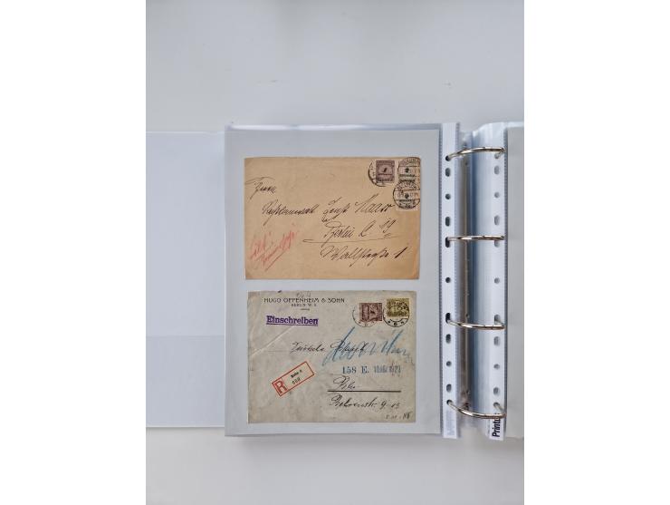 1920/23, umfangreiche Sammlung mit über 4600 Briefen, Karten und Ganzsachen. Dabei interessante Frankaturen, Blockeinheiten, 
