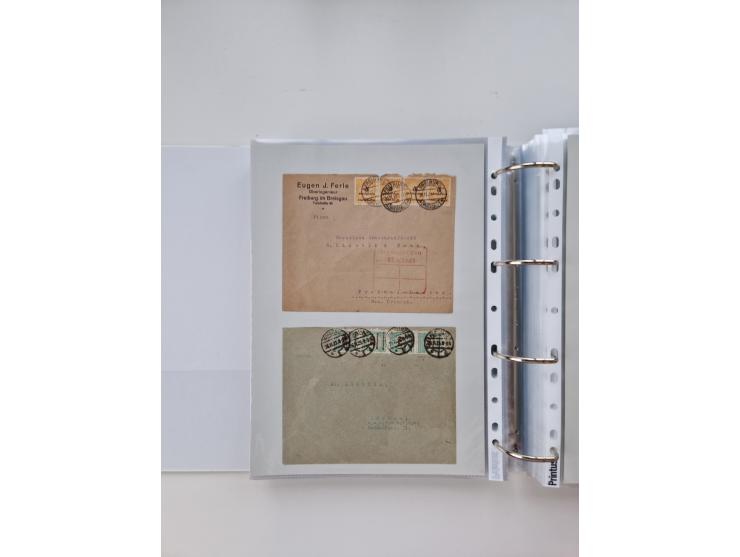 1920/23, umfangreiche Sammlung mit über 4600 Briefen, Karten und Ganzsachen. Dabei interessante Frankaturen, Blockeinheiten, 