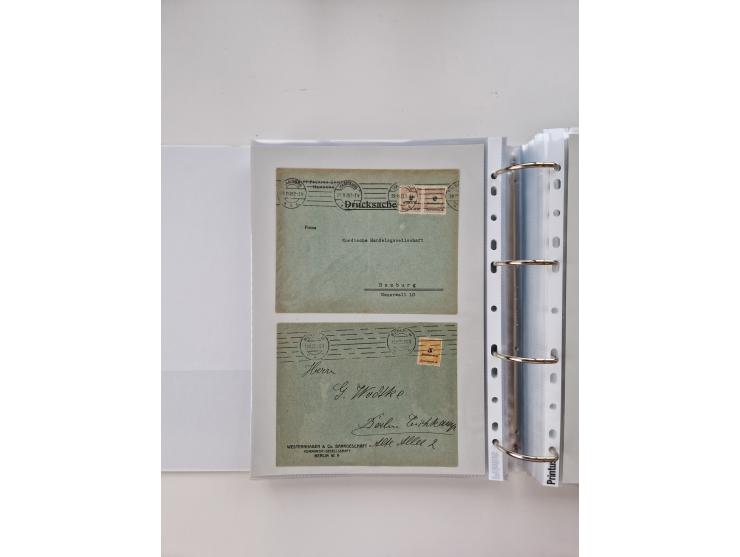 1920/23, umfangreiche Sammlung mit über 4600 Briefen, Karten und Ganzsachen. Dabei interessante Frankaturen, Blockeinheiten, 