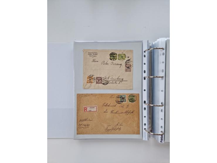 1920/23, umfangreiche Sammlung mit über 4600 Briefen, Karten und Ganzsachen. Dabei interessante Frankaturen, Blockeinheiten, 