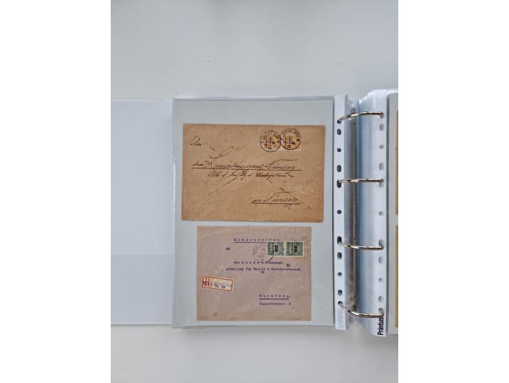 1920/23, umfangreiche Sammlung mit über 4600 Briefen, Karten und Ganzsachen. Dabei interessante Frankaturen, Blockeinheiten, 
