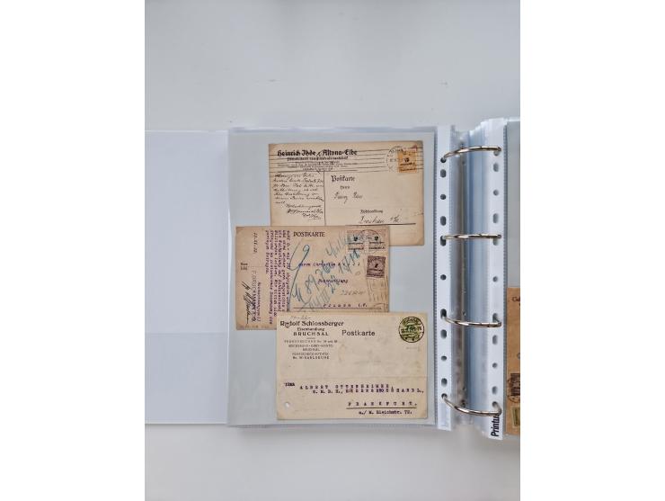 1920/23, umfangreiche Sammlung mit über 4600 Briefen, Karten und Ganzsachen. Dabei interessante Frankaturen, Blockeinheiten, 