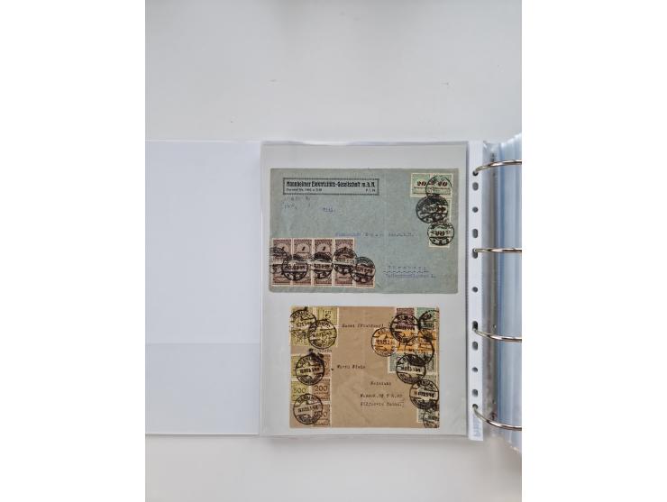 1920/23, umfangreiche Sammlung mit über 4600 Briefen, Karten und Ganzsachen. Dabei interessante Frankaturen, Blockeinheiten, 