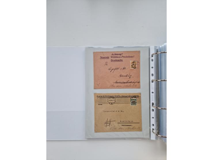 1920/23, umfangreiche Sammlung mit über 4600 Briefen, Karten und Ganzsachen. Dabei interessante Frankaturen, Blockeinheiten, 