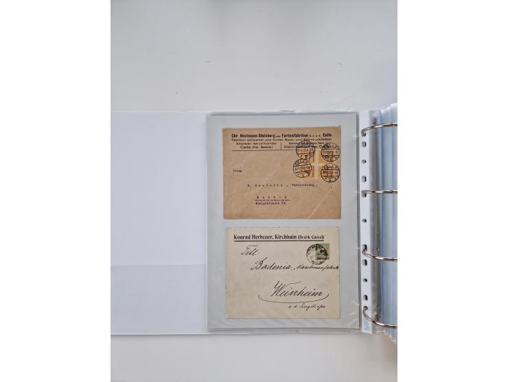 1920/23, umfangreiche Sammlung mit über 4600 Briefen, Karten und Ganzsachen. Dabei interessante Frankaturen, Blockeinheiten, 