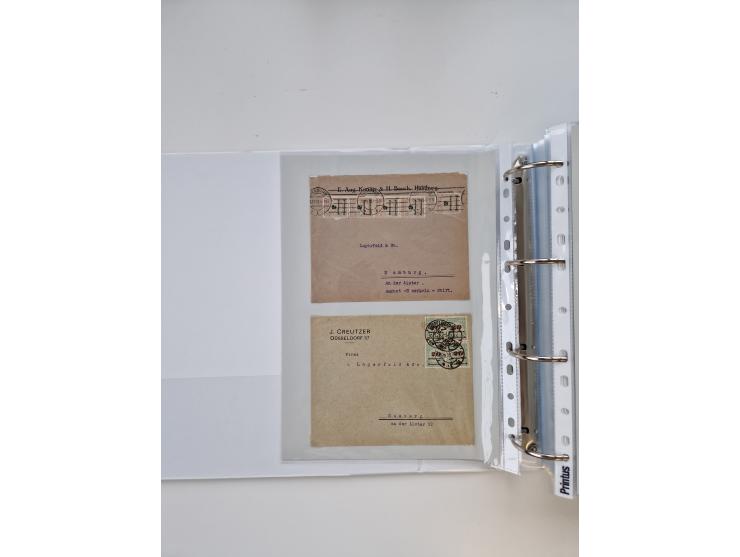 1920/23, umfangreiche Sammlung mit über 4600 Briefen, Karten und Ganzsachen. Dabei interessante Frankaturen, Blockeinheiten, 