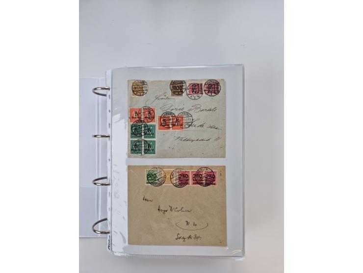 1920/23, umfangreiche Sammlung mit über 4600 Briefen, Karten und Ganzsachen. Dabei interessante Frankaturen, Blockeinheiten, 
