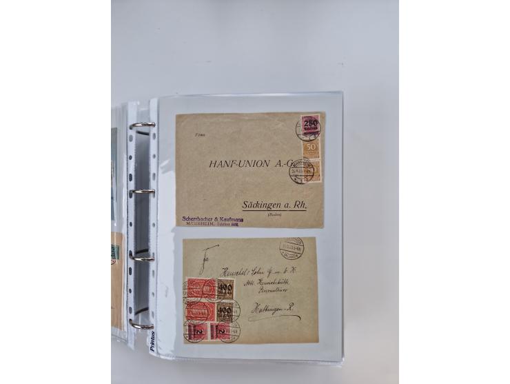 1920/23, umfangreiche Sammlung mit über 4600 Briefen, Karten und Ganzsachen. Dabei interessante Frankaturen, Blockeinheiten, 