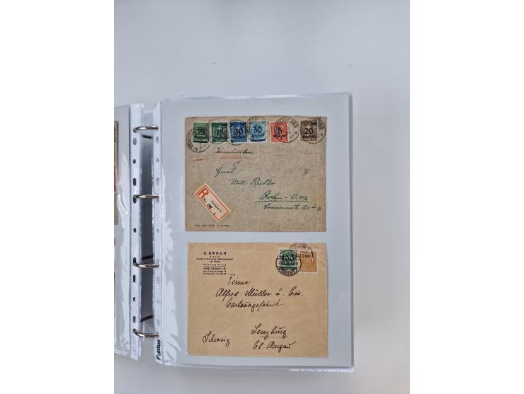 1920/23, umfangreiche Sammlung mit über 4600 Briefen, Karten und Ganzsachen. Dabei interessante Frankaturen, Blockeinheiten, 