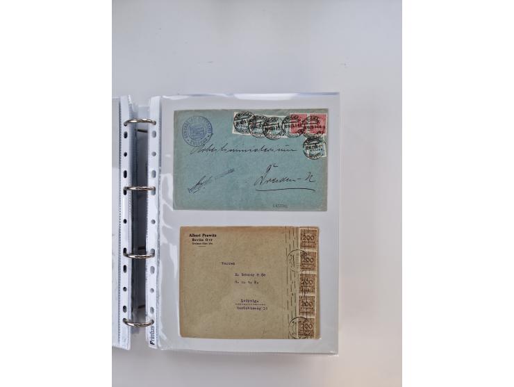 1920/23, umfangreiche Sammlung mit über 4600 Briefen, Karten und Ganzsachen. Dabei interessante Frankaturen, Blockeinheiten, 