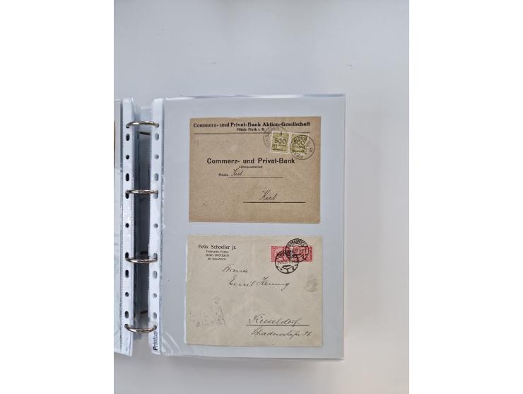 1920/23, umfangreiche Sammlung mit über 4600 Briefen, Karten und Ganzsachen. Dabei interessante Frankaturen, Blockeinheiten, 